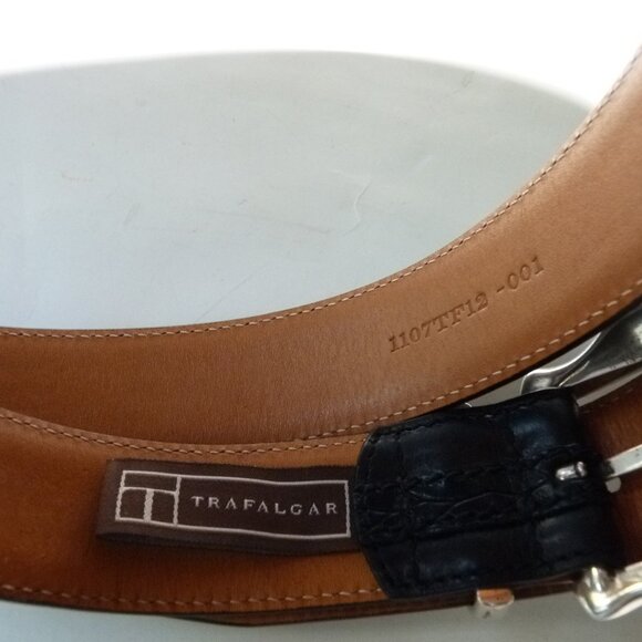 Trafalgar black leather belt 36 - Picture 3 of 5